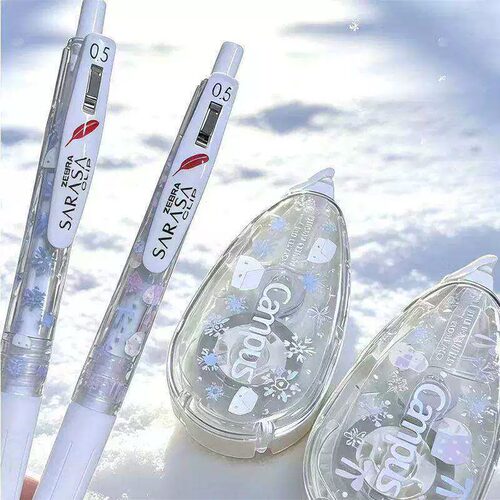 日本KOKUYO国誉原纸色campus冬日粉雪花修正带静音高颜值涂改带
