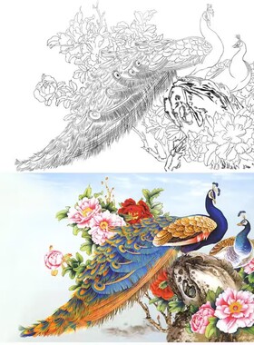 清香久远白描底稿方便临摹