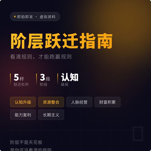 阶层跃迁社会分层底层逻辑认知升突破个人成长逆袭自我提升源文件