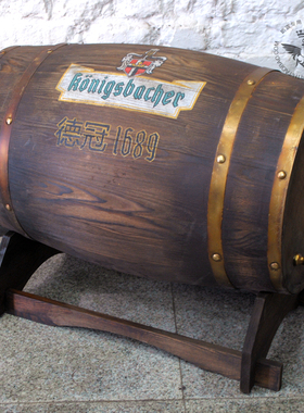 铁艺 棕色 复古做旧 红酒桶模型摆件 酒吧主题餐厅酒店酒庄 装饰