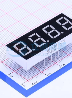 SR420401N 插件40.5x16mm 0.4英寸四位红色共阴数码管LED显示模块