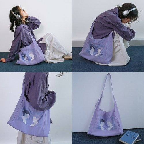 Nonotii日神与酒神灰紫色hobo包