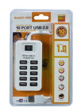 特价USB 4口/7口2.0HUB USB集线器/分线器 支持1TB硬盘1.2米线长