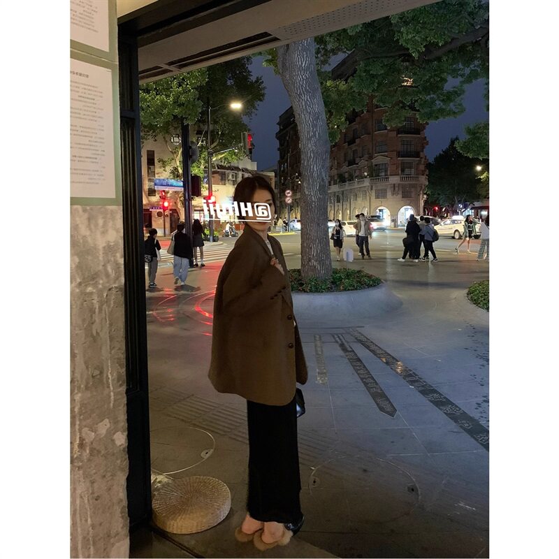 黑色针织毛线半身裙女秋冬长款修身包臀垂感直筒高腰一步裙配毛衣