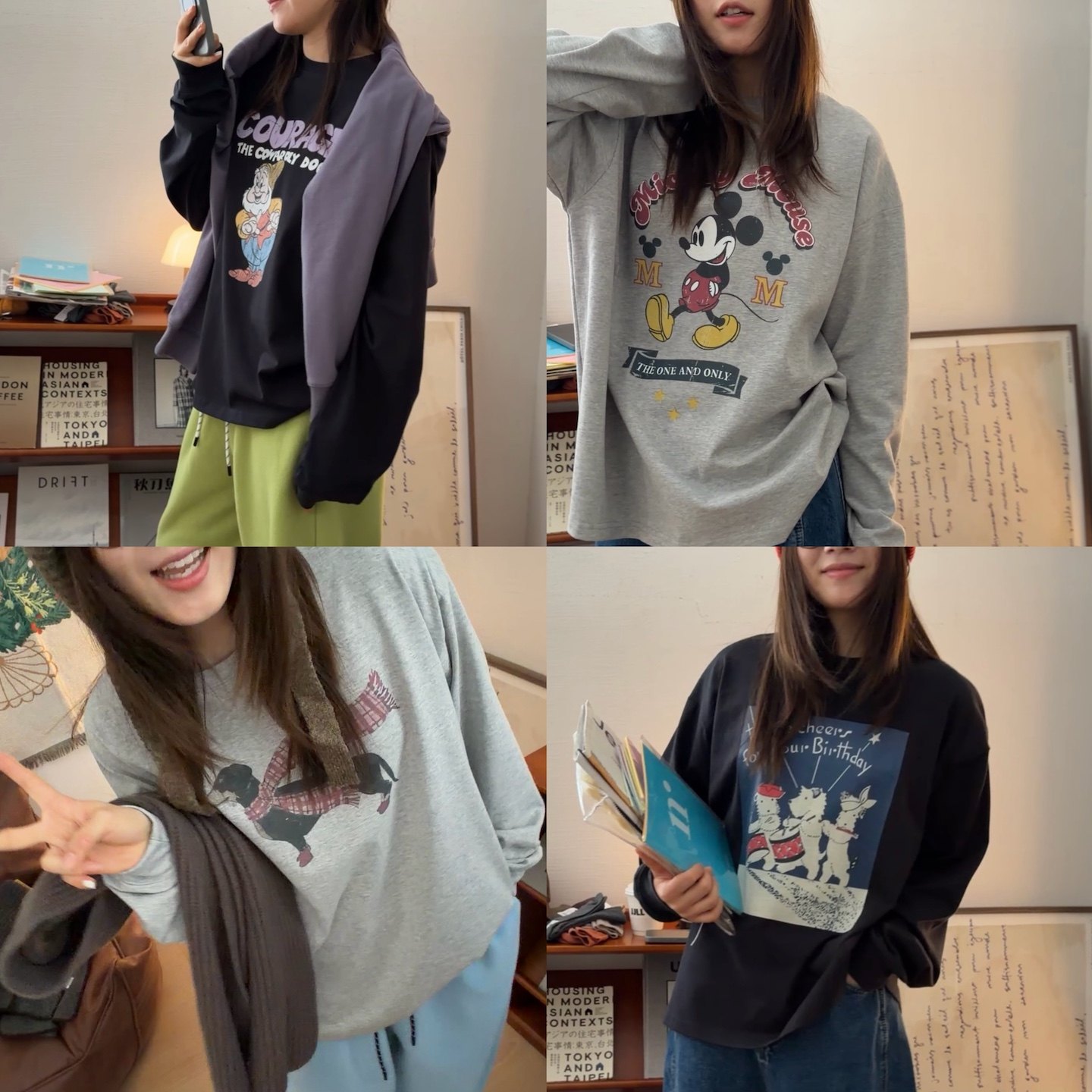 iamstudio 定制面料7081高品质棉质卡通印花长袖T恤 洗不烂系列