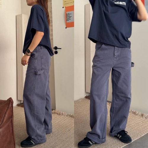 iamstudio 美总私服定制 4443秋冬百搭款 两色微宽松直筒工装裤