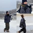 iamstudio 怒卖5000件极简风帅气小立领宽松短风衣棉服外套 口碑款