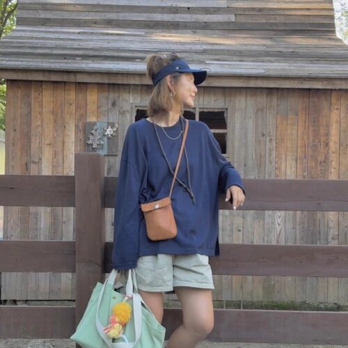 iamstudio 8351ins风慵懒T恤 宽松随性遮肉显瘦百搭长袖t