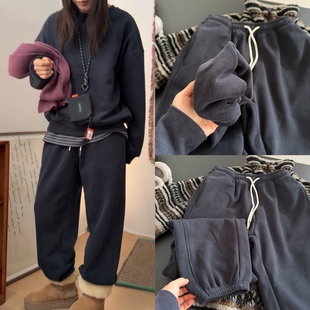 卫裤 iamstudio 保暖加绒束脚运动裤 款 绵密加厚3322经典