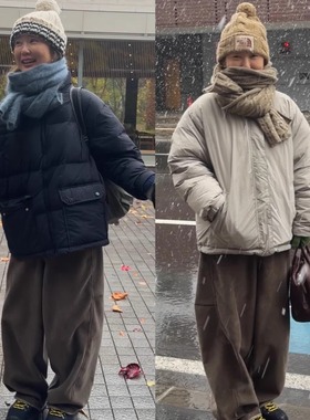 iamstudio 超强防风防雨雪2765超暖防水面料双面穿立领羽绒服