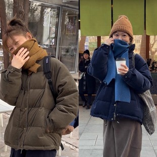 iamstudio 进口白金级白鸭绒4519灯芯绒面料小立领羽绒服 毒家款