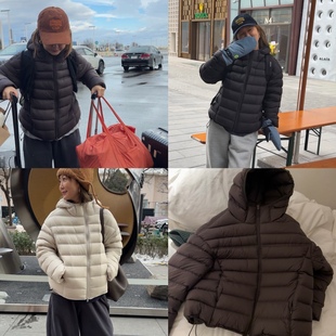 iamstudio 年末重磅0039超蓬松泡芙包裹感三色排骨连帽羽绒服