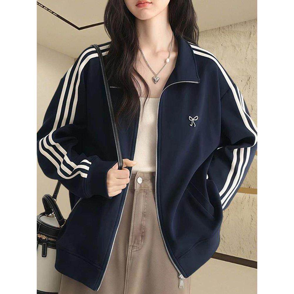 胖mm大码拉链卫衣外套女秋季穿搭休闲运动女装韩系开衫上衣