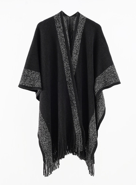 New hollowed out tassels paired with a women's cape and sun