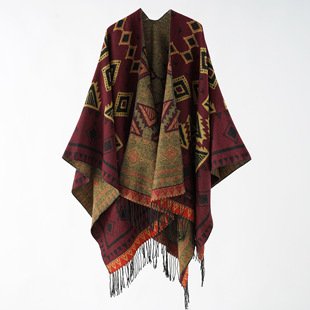 New ethnic tassel shawl Lijiang travel warm scarf for women