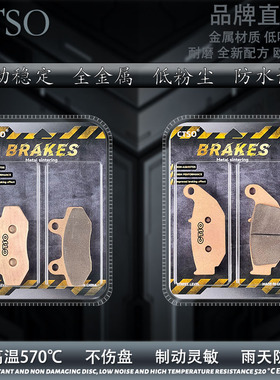 CTSO金属皮适贝纳利摩托车小暴龙TNT125 BJ125-3E-3F碟刹片刹车片