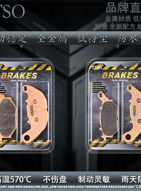 CTSO金属碟刹片适用雅马哈XMAX300 X-MAX300烧结高性能耐磨刹车片