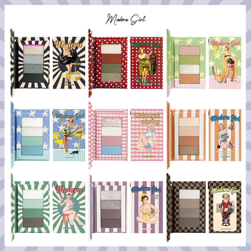 colorrose|摩登女郎四色眼影盘正品官方旗舰店大地色牛郎奶茶眼影