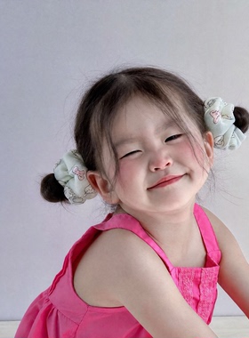 饰品儿童大肠发圈一对新款女童扎头发皮筋小女孩丸子头马尾头绳