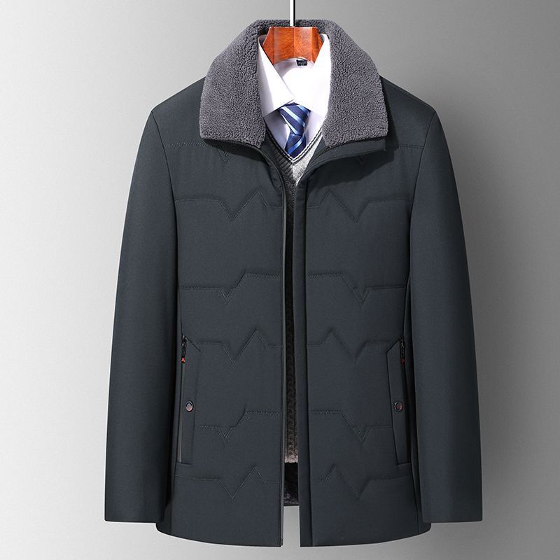 中老年棉服男冬季加绒加厚