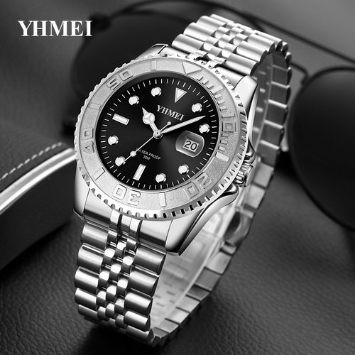 豪华男士钢带商务手表男士休闲