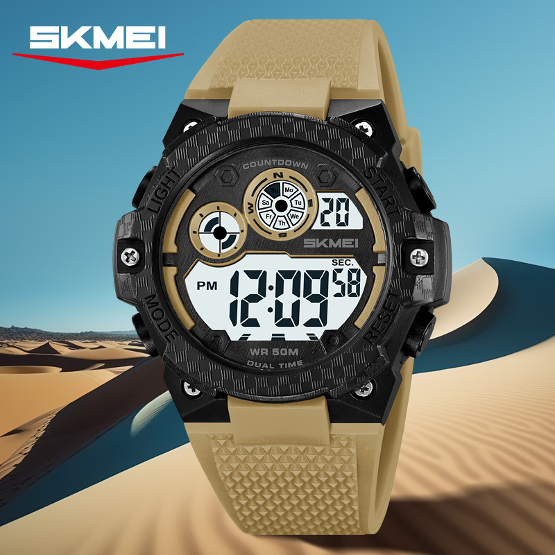 时刻美跨境潮流大表盘多功能男表