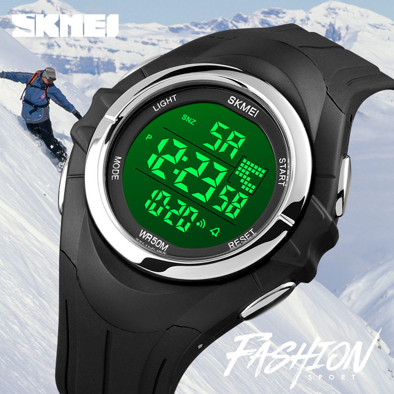 时刻美时尚男士夜光电子手表男表秒表倒计时户外运动学生腕表新款