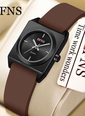 OFNS品牌手表个性方形防水女士腕表简约时尚潮流休闲石英表学生女