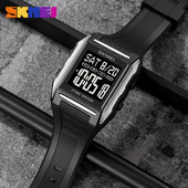 时刻美潮流时尚 黑科技腕表男士 学生多功能户外防水方形手表倒计时