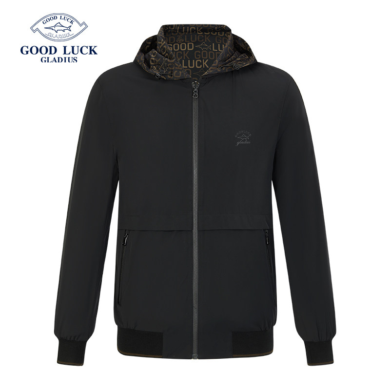 【双面可穿】德鲨春秋季新款连帽夹克男休闲短款男装外套,男装,夹克,淘宝优惠券,粉丝福利购,淘宝优惠卷