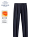 内里加绒 德鲨深蓝色休闲裤 子男2024冬季 新款 直筒长裤
