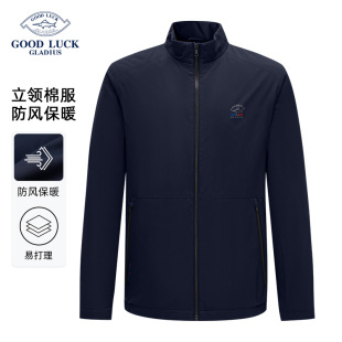 新款 棉服外套冬季 休闲立领防风保暖棉衣 短款 德鲨男装