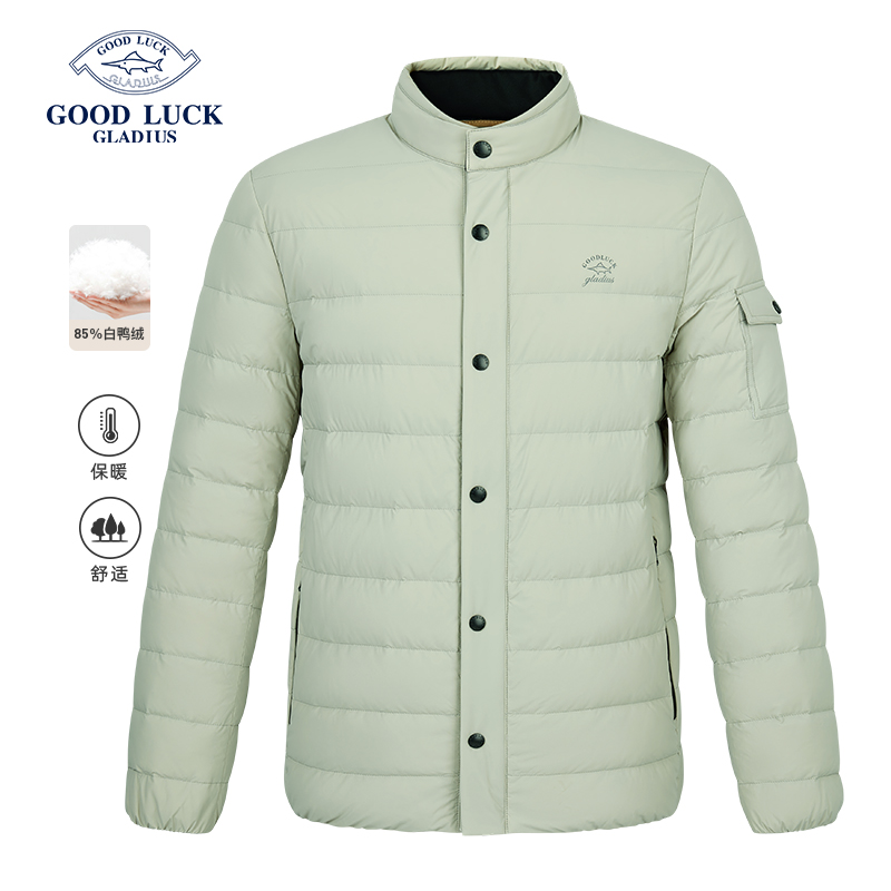 德鲨2023冬新款立领短款羽绒服