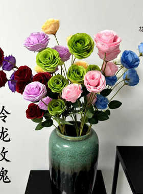 仿真花玫瑰假花插花摆设