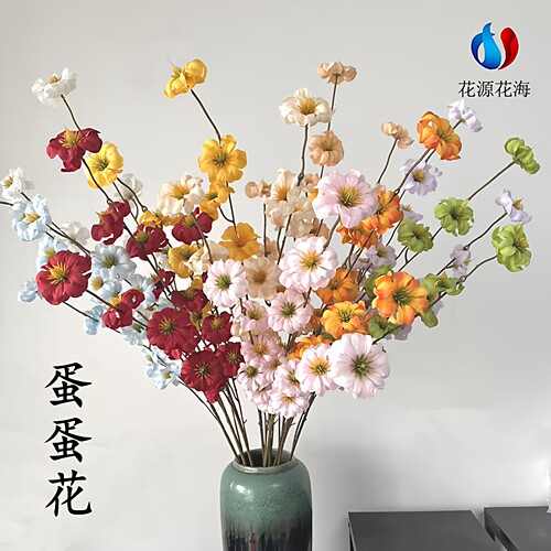婚庆路引仿真鸡蛋花绢布背景墙