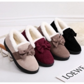 短靴百搭网红一脚蹬棉鞋 新款 雪地靴女保暖鞋 女冬加绒加厚