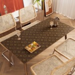 桌面垫餐桌垫防水防油防烫高级感长方形轻奢家用皮革茶几桌垫桌布