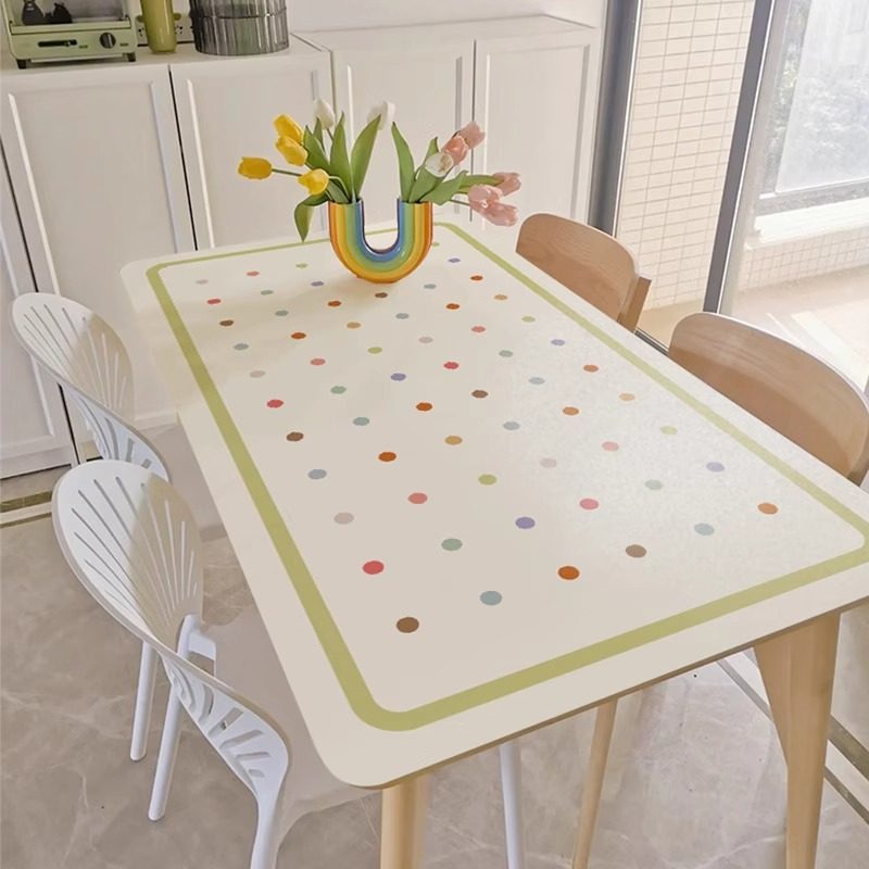 奶油风桌垫皮革氛围感餐桌布免洗防油防水桌面保护垫子2025新款,居家布艺,桌布,淘宝优惠券,粉丝福利购,淘宝优惠卷