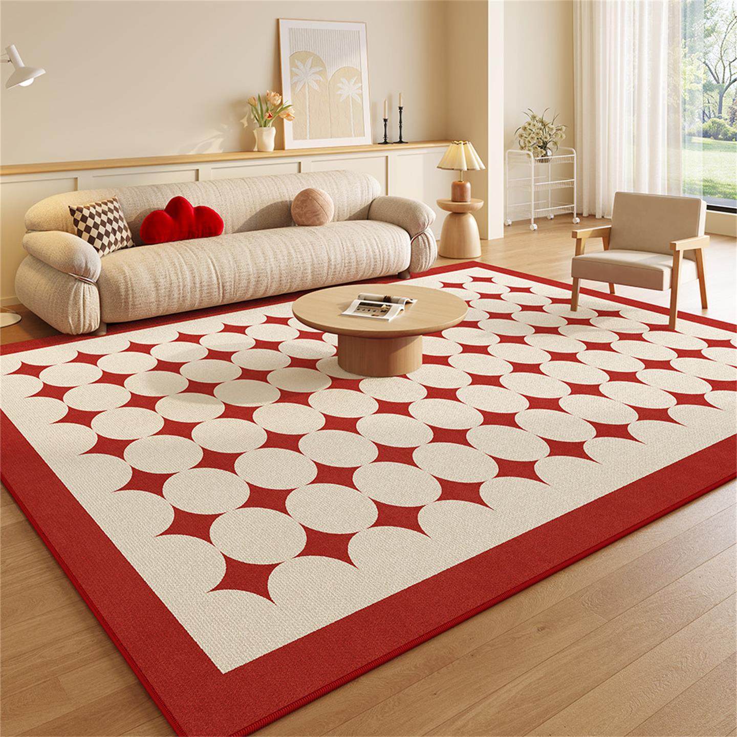 红色地毯客厅结婚高级感简约喜庆沙发卧室床边加厚可定制地垫天津,居家布艺,地毯,淘宝优惠券,粉丝福利购,淘宝优惠卷