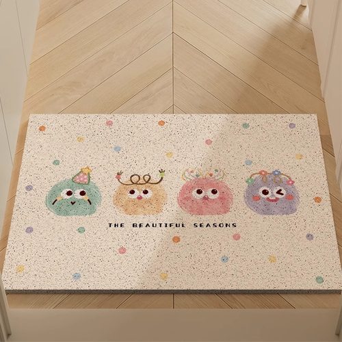 卡通可爱入户地垫可裁剪丝圈