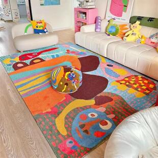 多巴胺地毯客厅高级感沙发大面积全铺地垫2026新款卧室床边地垫