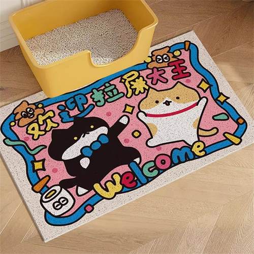丝圈宠物地垫防滑卡通猫砂垫脚垫