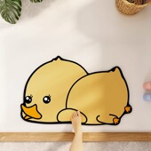 可爱小黄鸭浴室地垫卫生间洗澡吸水速干脚垫卡通洗手台防滑地毯