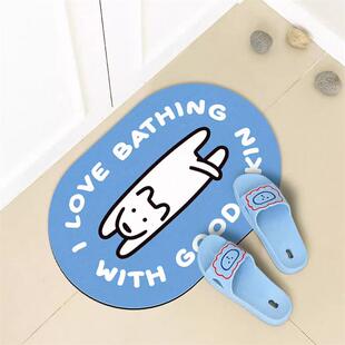 浴室地垫软硅藻泥卫生间门口吸水垫家用脚垫大门口防滑垫子可裁剪