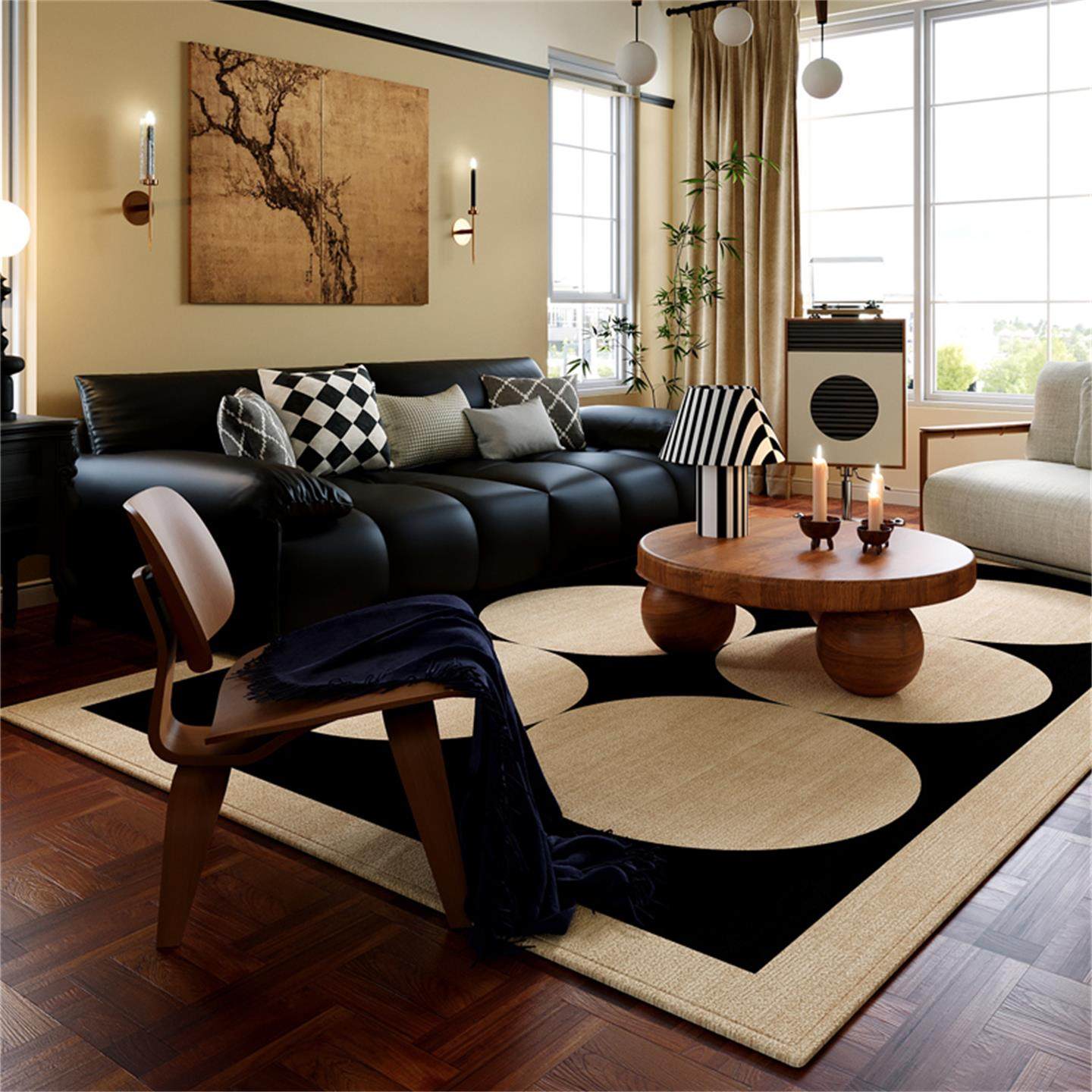 复古风客厅地毯高级感法式沙发茶几耐脏地垫家用防水免洗可擦地毯,居家布艺,地毯,淘宝优惠券,粉丝福利购,淘宝优惠卷