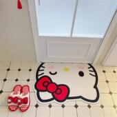 凯蒂猫浴室地垫卫生间门口吸水防滑脚垫可爱猫咪可定制加厚地垫