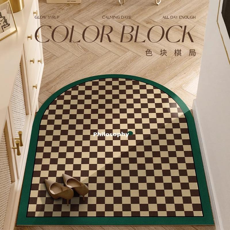 入户门皮革地垫轻奢防滑进门脚垫