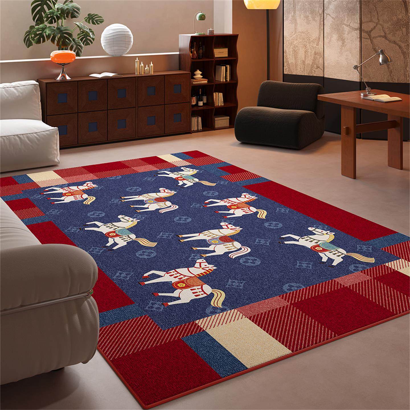 马年客厅地毯新年高级感中古风沙发卧室床边加厚地垫2026新款天津,居家布艺,地毯,淘宝优惠券,粉丝福利购,淘宝优惠卷