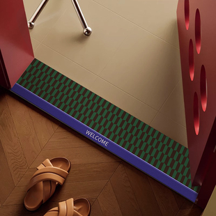 复古入户门槛石地垫中古风超窄长条浴室卫生间进门口吸水防滑垫