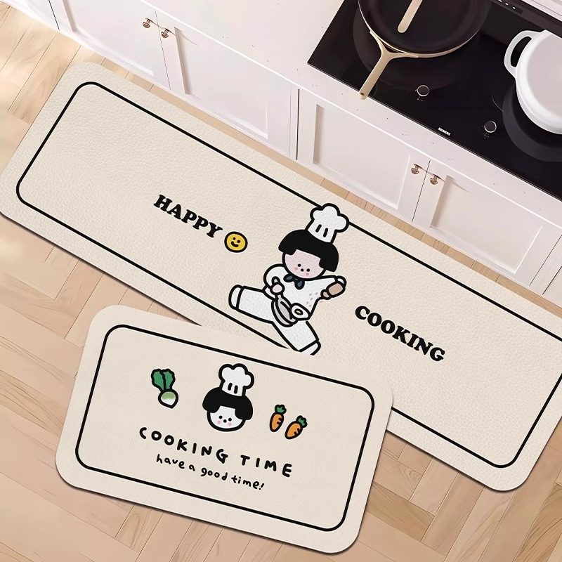 2025新款厨房专用地垫长条吸水地垫可爱卡通耐脏防滑易打理地毯,居家布艺,厨房地垫,淘宝优惠券,粉丝福利购,淘宝优惠卷